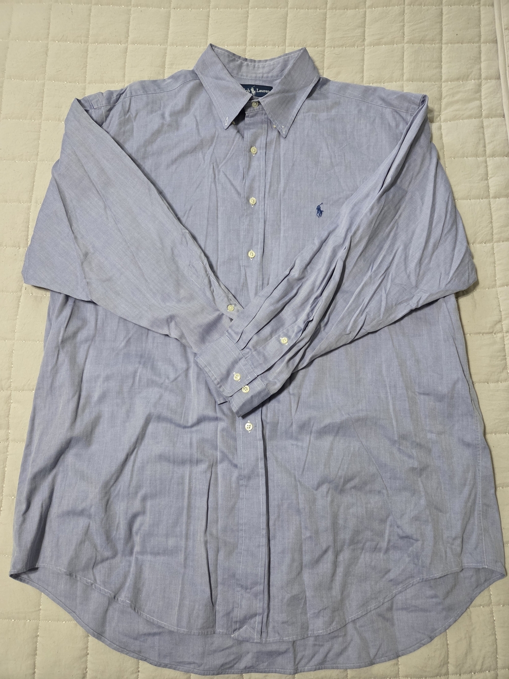 Ralph Lauren Pale Blue Button-Down Dress Shirt with Polo Pony
